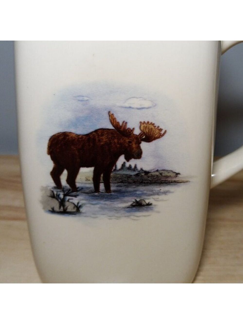 Vintage Wildlife Ceramic Stein Extra Large